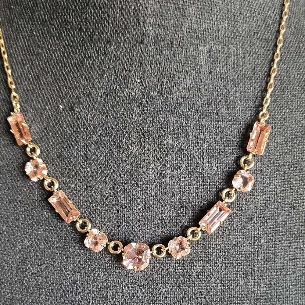 Ralph Lauren Pink and Gold Necklace with Delicate Beads